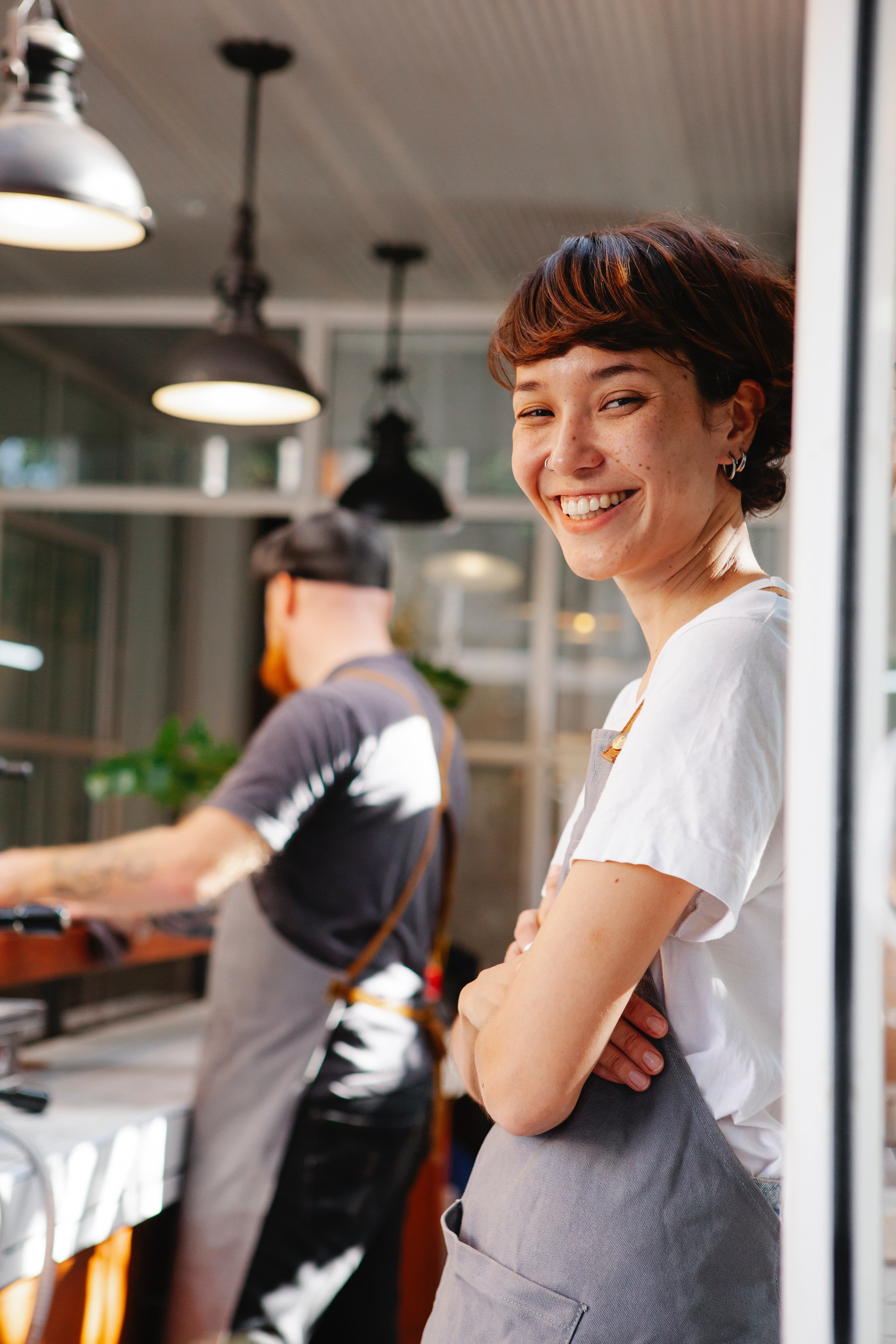 A Learned Local host, smiling